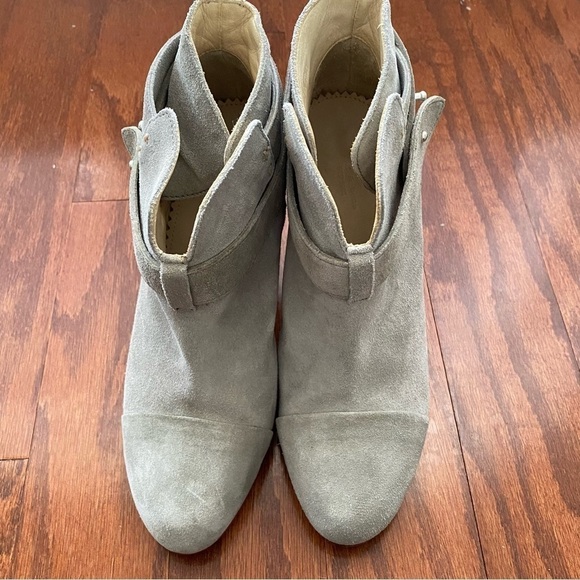 Rag & Bone Grey Suede Harrow Ankle Boots, Size EU 36 US 6 - Picture 9 of 16